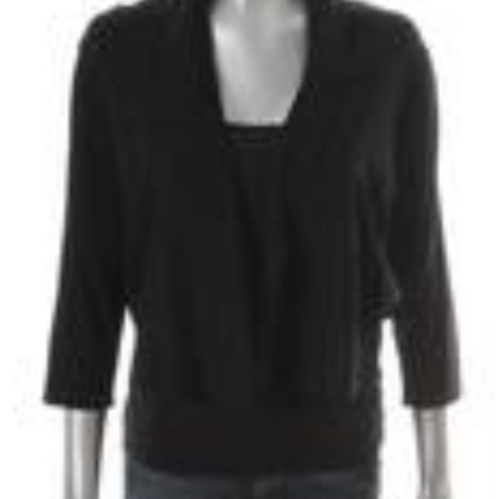 Calvin Klein Cropped Black Cardigan medium new